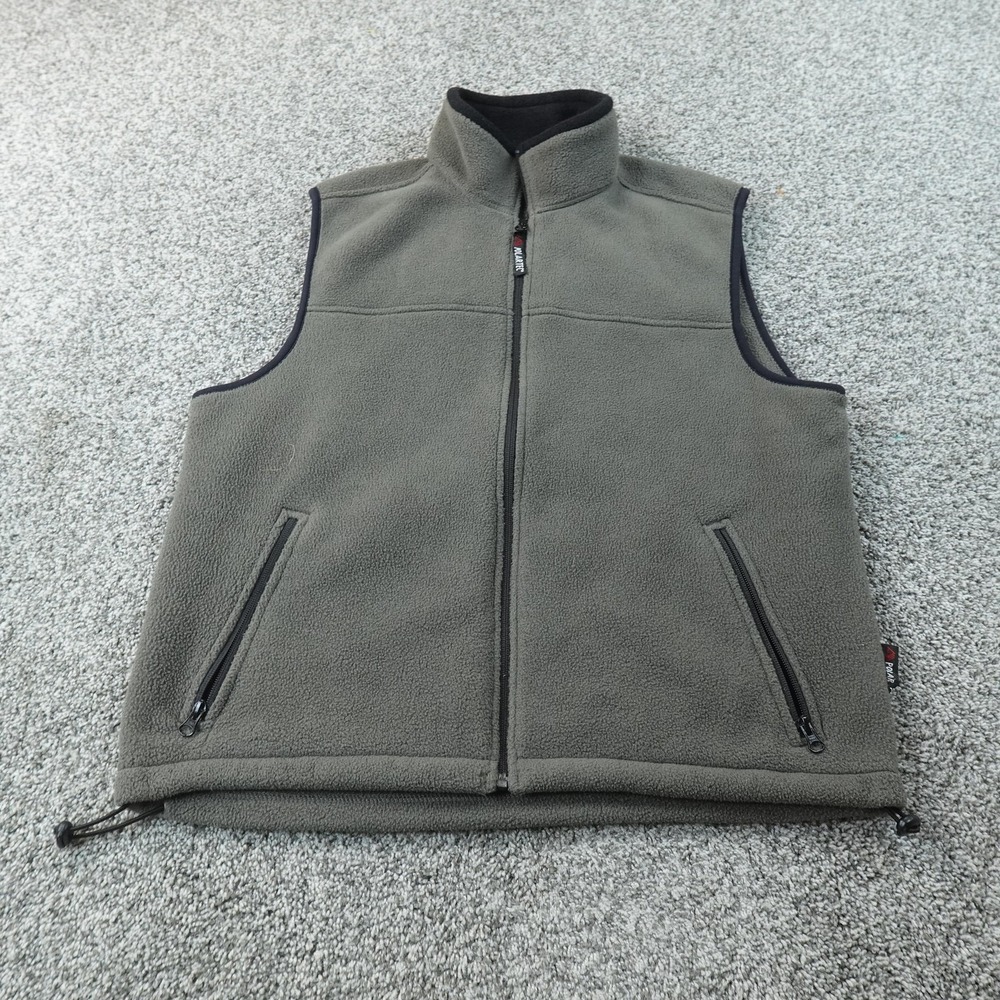 VTG Eddie Bauer Vest Mens M Green Fleece Full Zip‎ Outdoor Hiking Jacket Canada